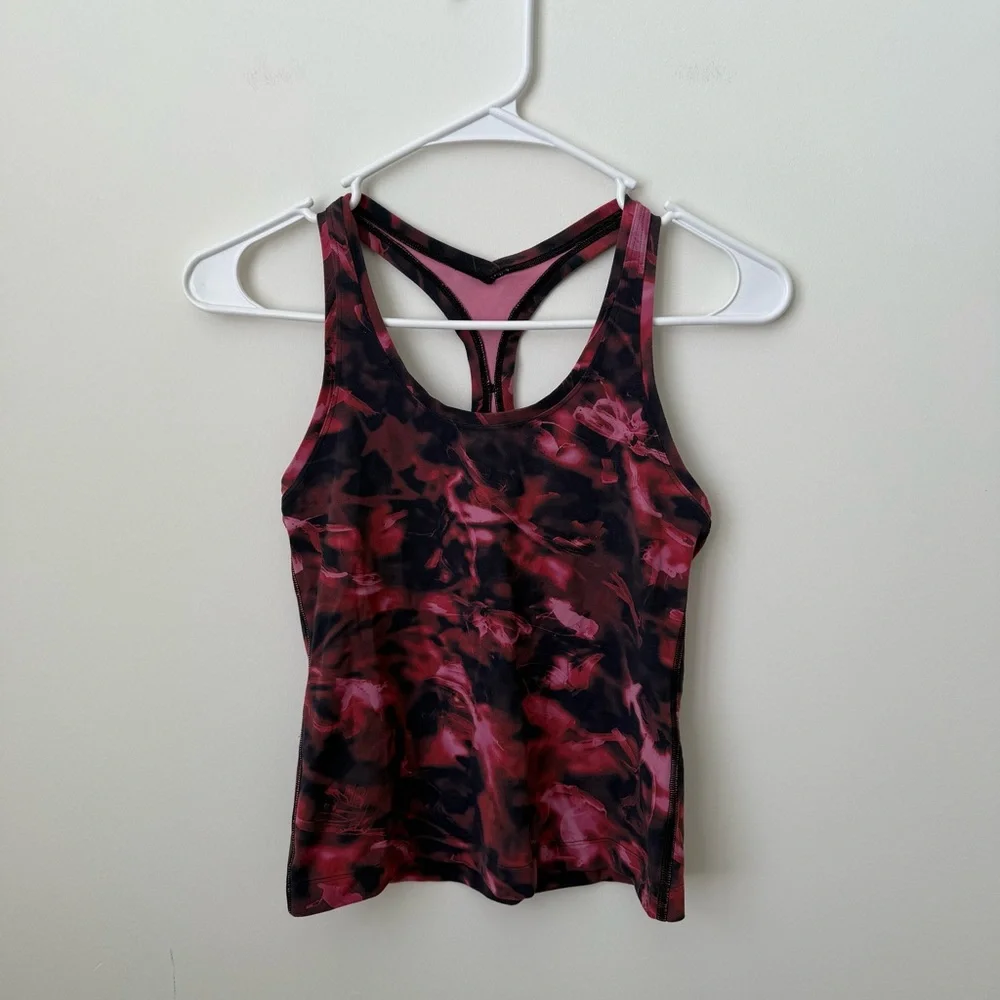 Lululemon Cool Racerback Short Tank Top *Nulu Intensity Pink Blossom Multi 6
